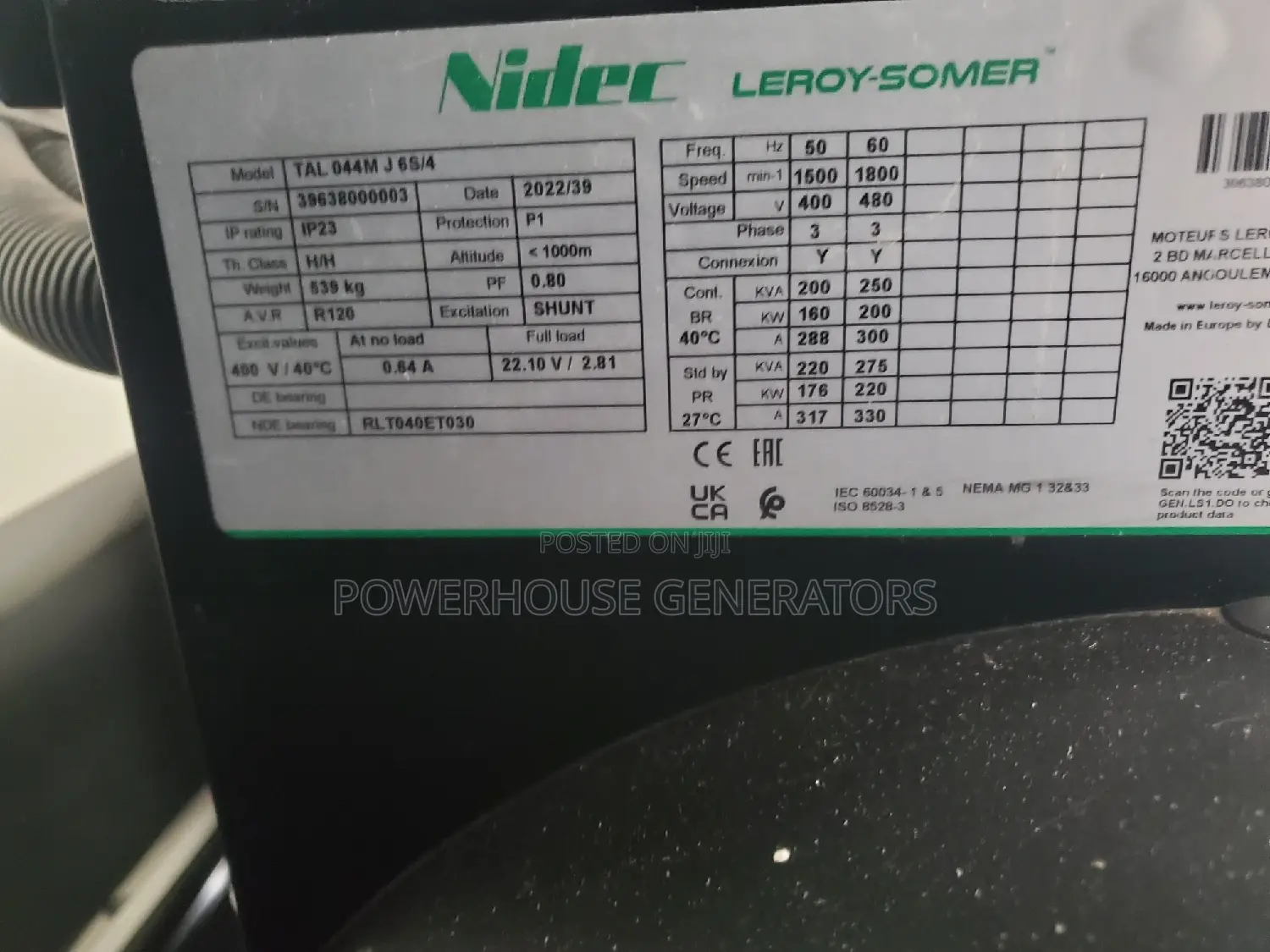 Generator Perkins 200kva