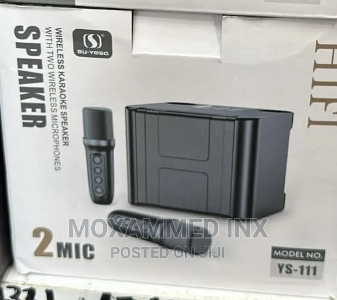 Karaoke Wirelesss Microphone Speaker With 2 Mics