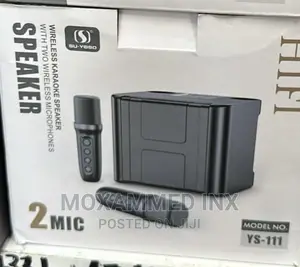 Karaoke Wirelesss Microphone Speaker With 2 Mics