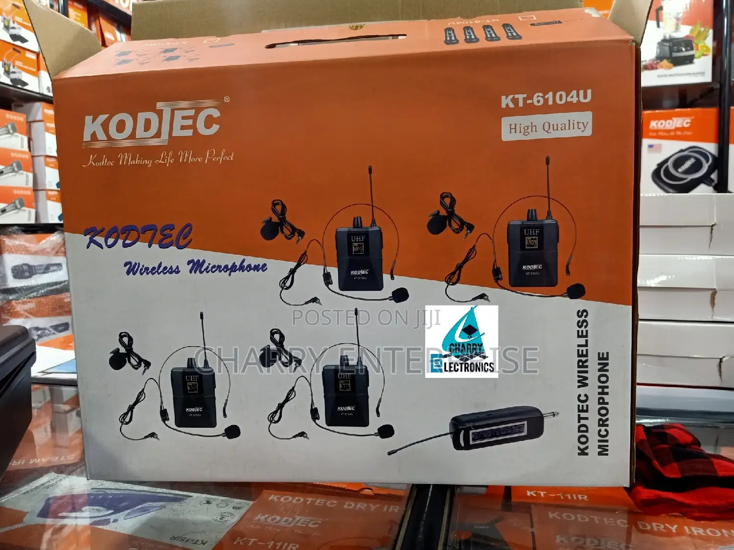 KODTEC Wireless Microphone 4 Headset 4 Pin Mic Receiver