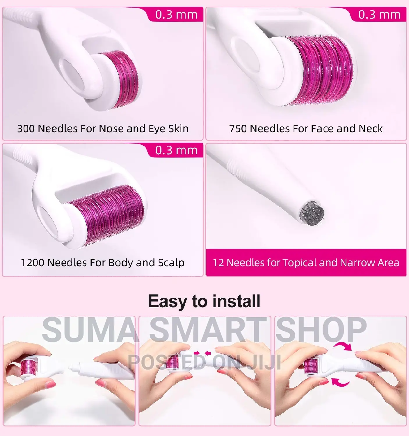 DERMA ROLLER Kit .(6 in 1) .[Kifaa Cha Urembo ]