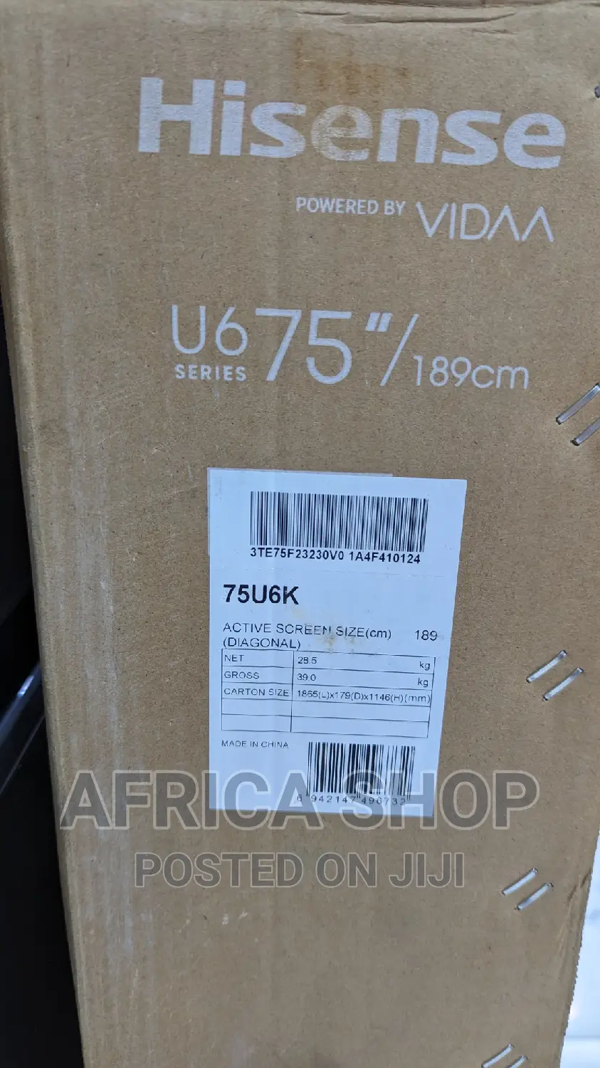 Hisense Uled Smart TV 75U6K