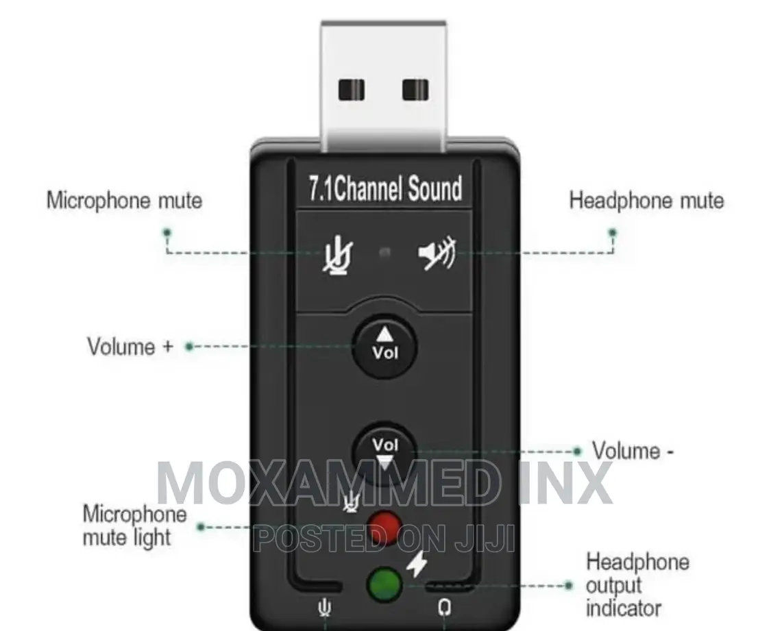 7.1 in 1 Soundcard