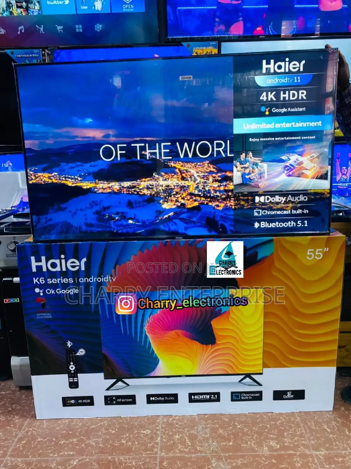 Haier Smart ANDROID HDR Tv Series Frameless55 Inch