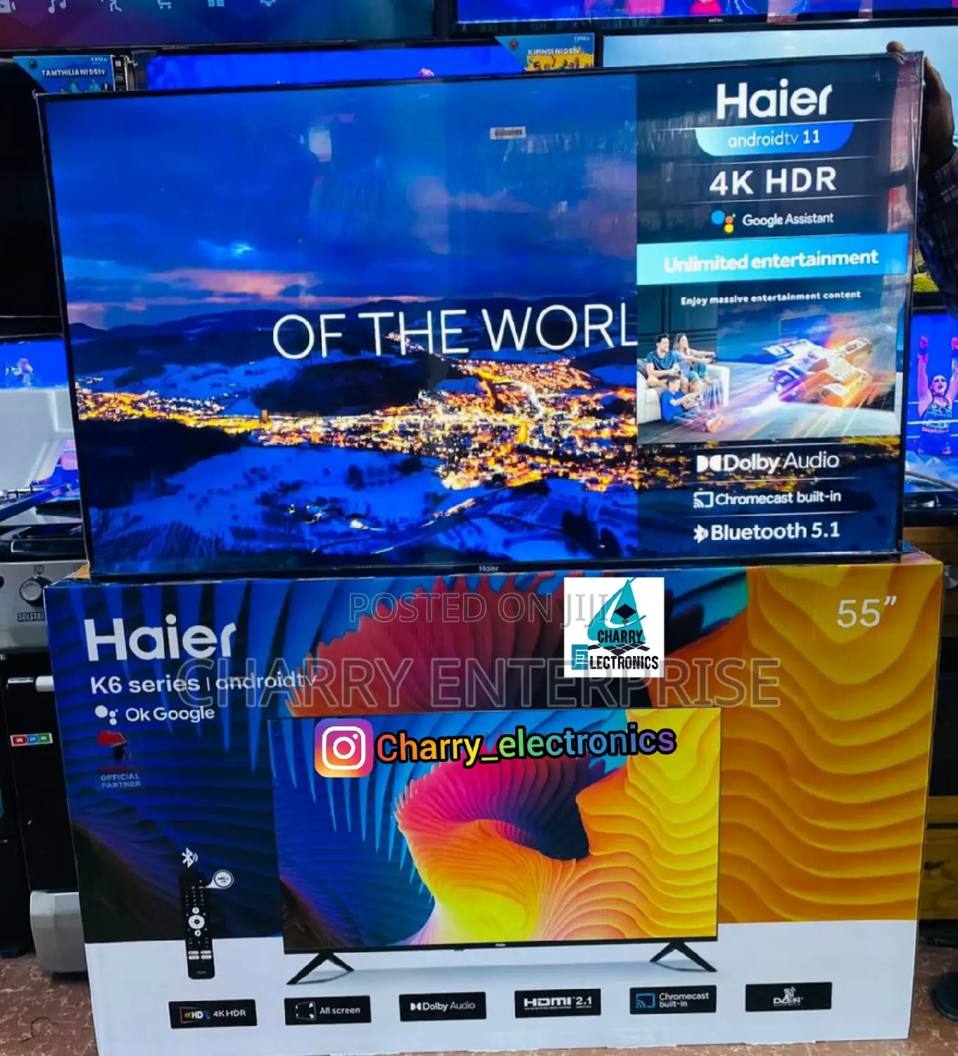 Haier Smart ANDROID HDR Tv Series Frameless55 Inch