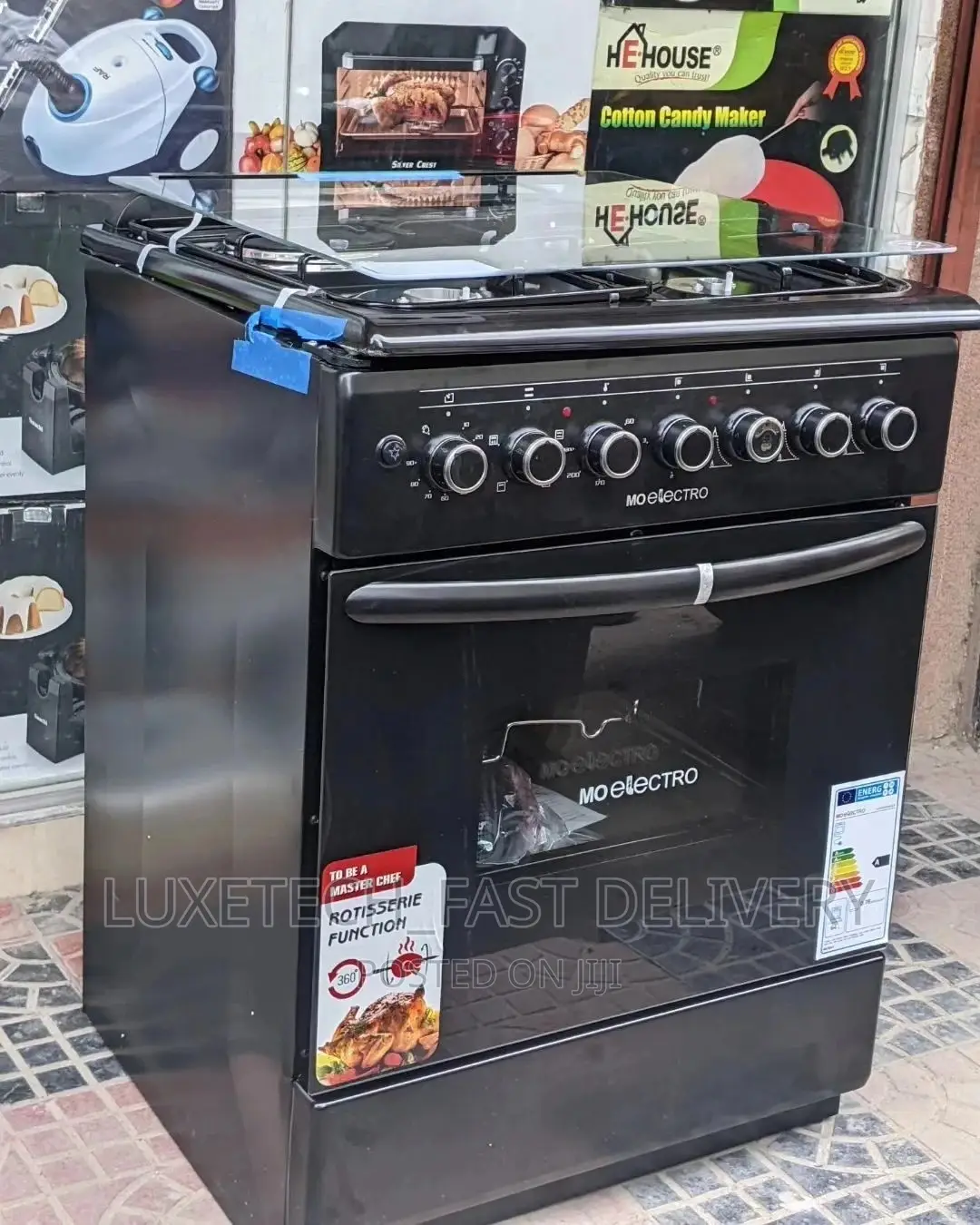 Mo Electro Electric and Gas Cooker With Oven 60*60 Black