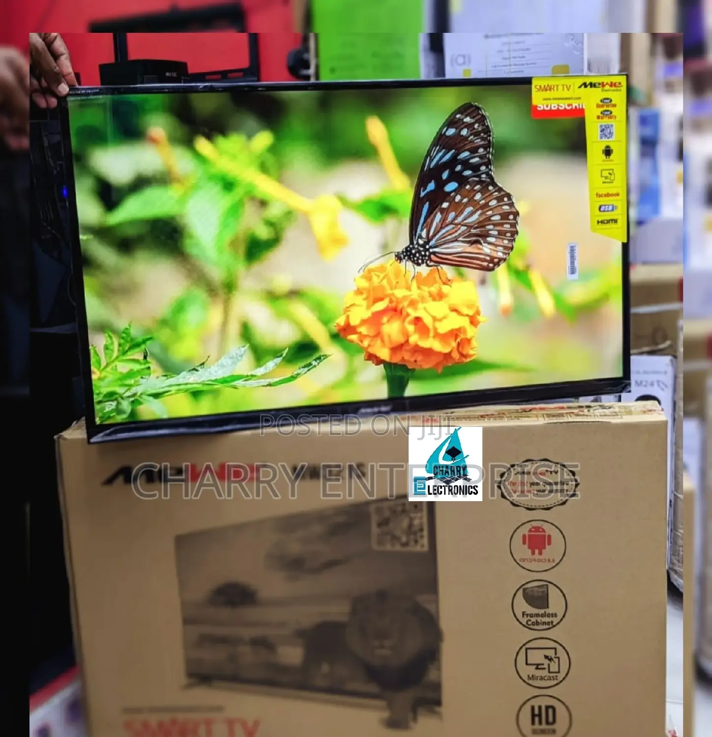 Mewe Smart ANDROID 9.0 HD Frameless Tv 32 Inch With Miracast