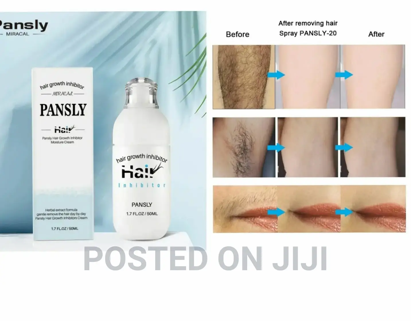 Pansly Hair Removal Cream And Serum Hair Inhibitor