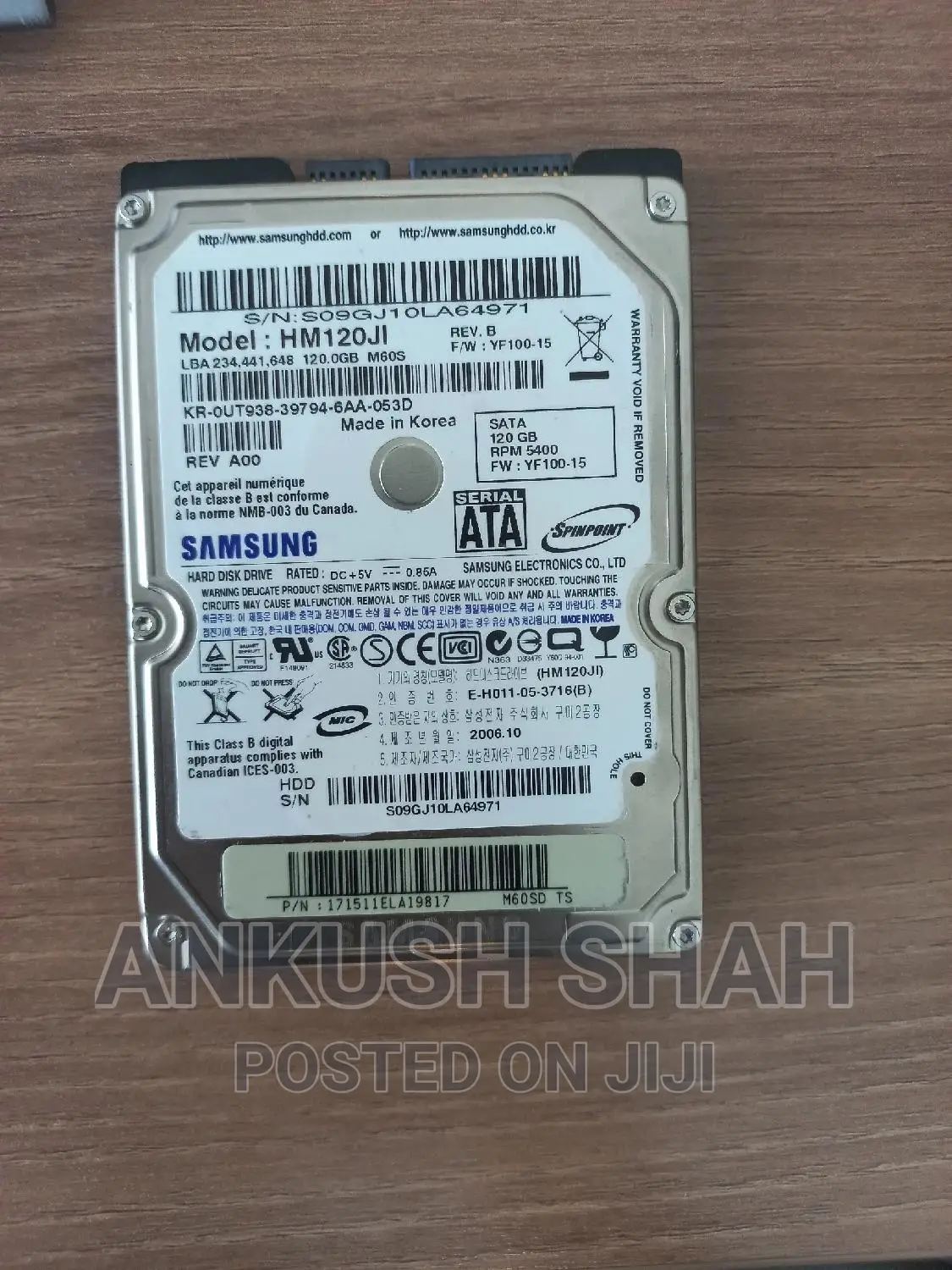 120 Gb Laptop Internal Hard Disk Drive