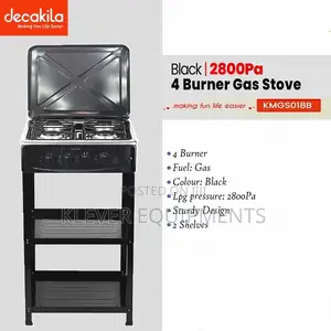 Decakila 4 Burner Gas Stove With Shelves