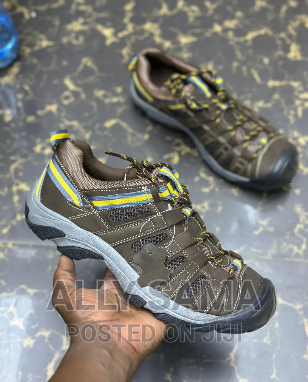 Open Shoes Brown Material Leathe