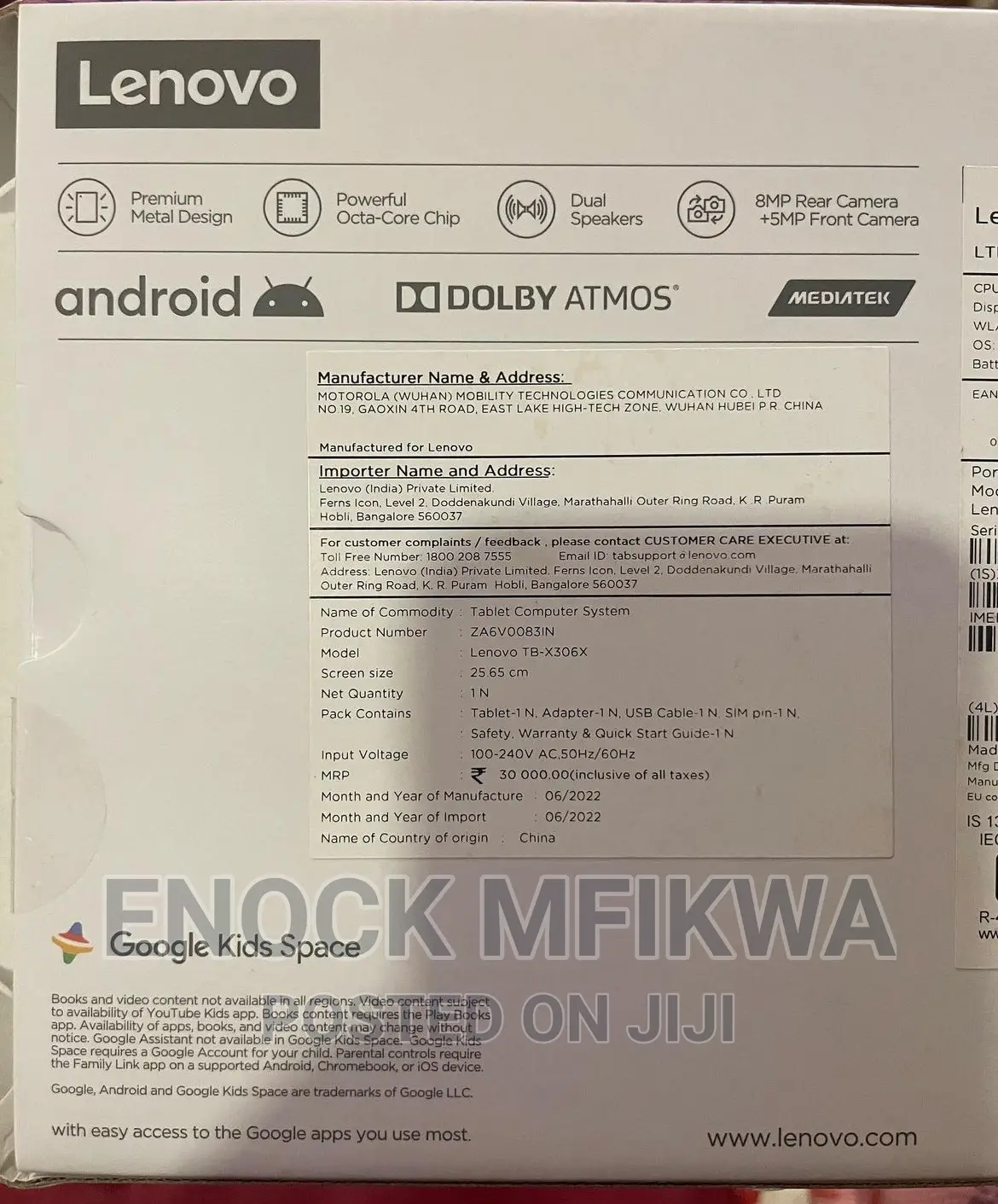 New Lenovo Smart Tab M10 HD LTE 64 GB Black