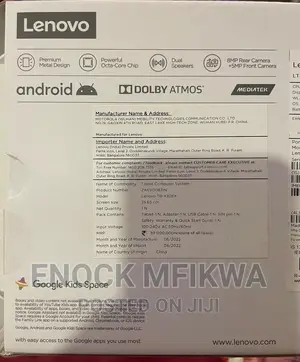 New Lenovo Smart Tab M10 HD LTE 64 GB Black