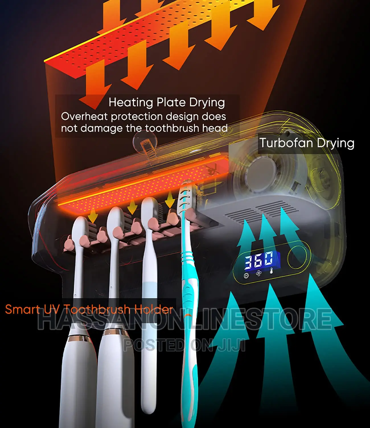 UV Toothbrush Sanitizer Dryer Heating