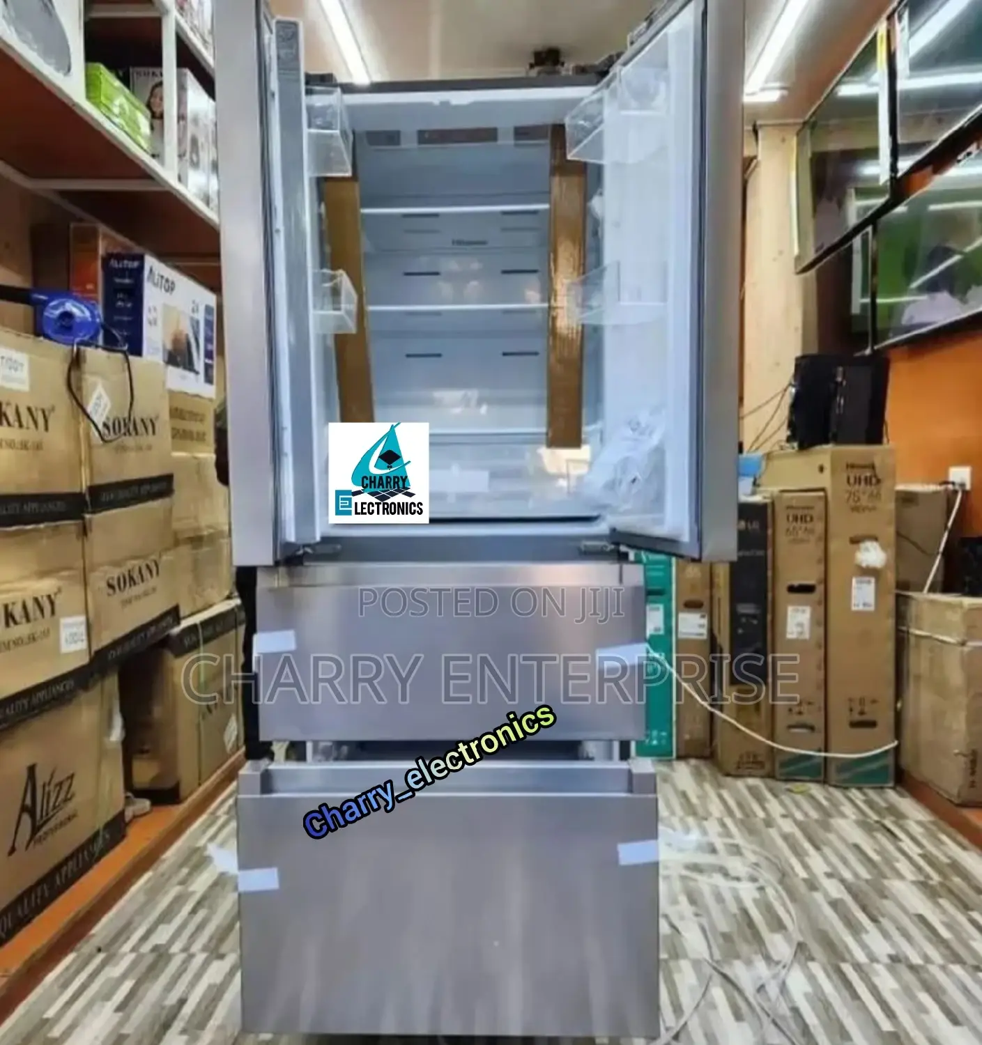 HISENSE Refrigerator H530fi (French DOOR)
 380 Litres
