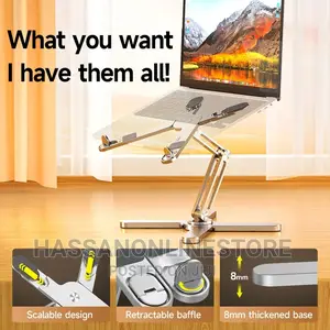 Adjustable Portable Aluminum 360° Rotating Laptop Stand