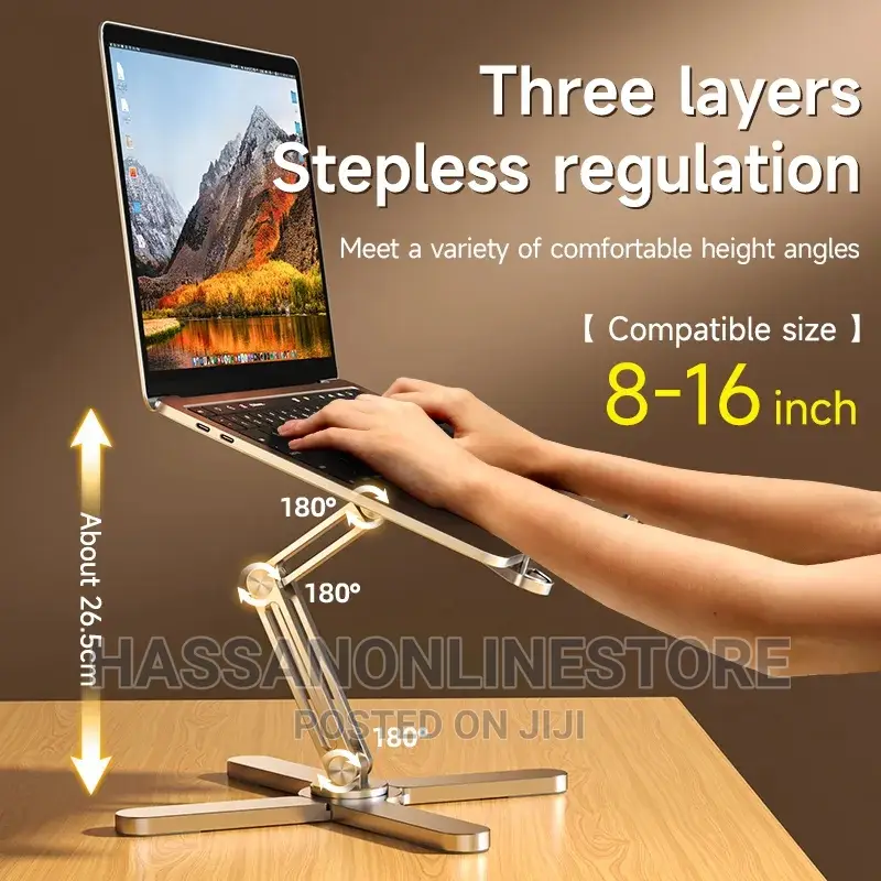 Adjustable Portable Aluminum 360° Rotating Laptop Stand