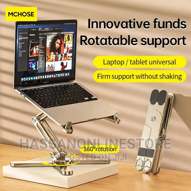 Adjustable Portable Aluminum 360° Rotating Laptop Stand