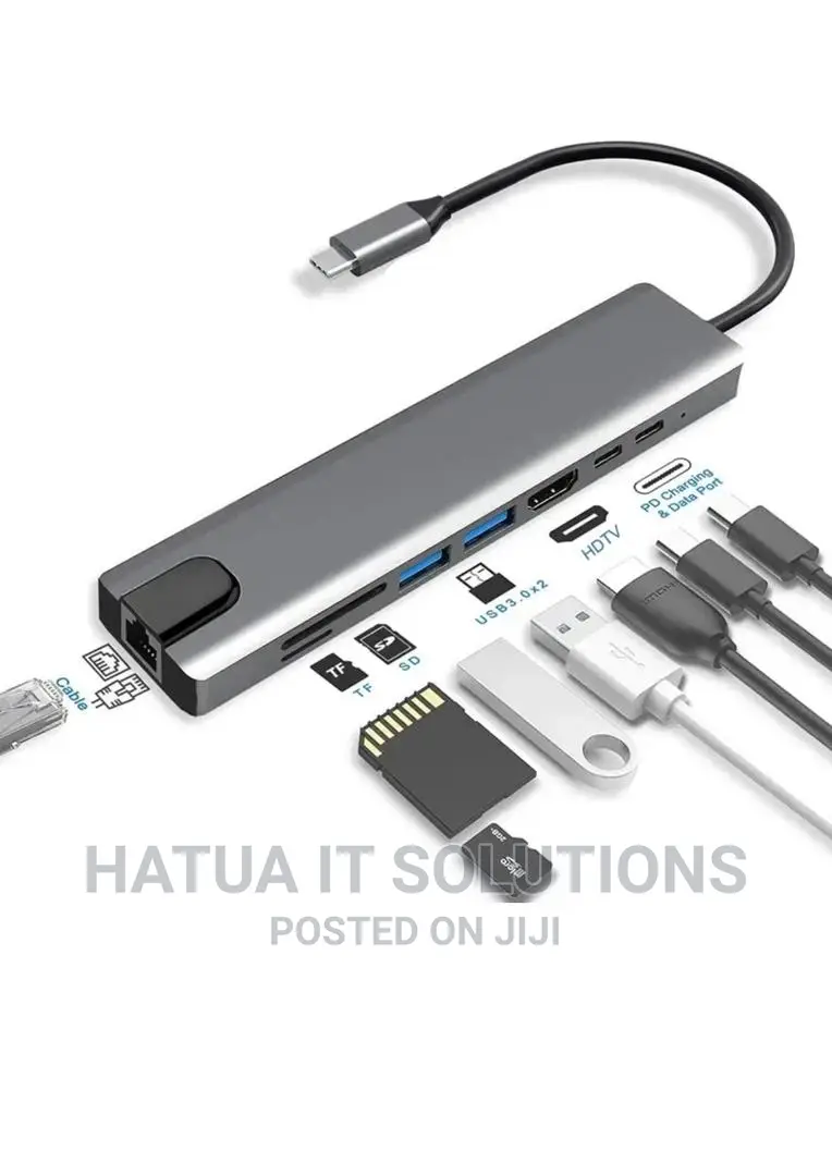 8 In 1 USB Type-c HUB HD Multi-port USB 3.0 Type-c