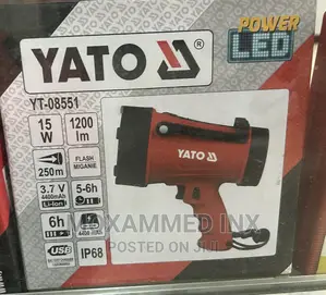 Spotlight 15W 1200lm Ip68 Rechargeable (Yt-08551)