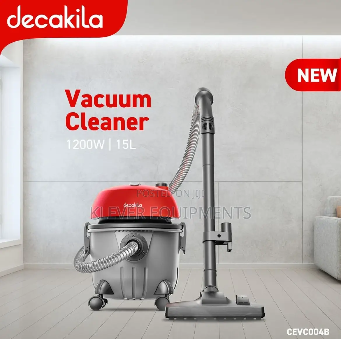 Decakila 15litres Wet and Dry Vacuum Cleaner