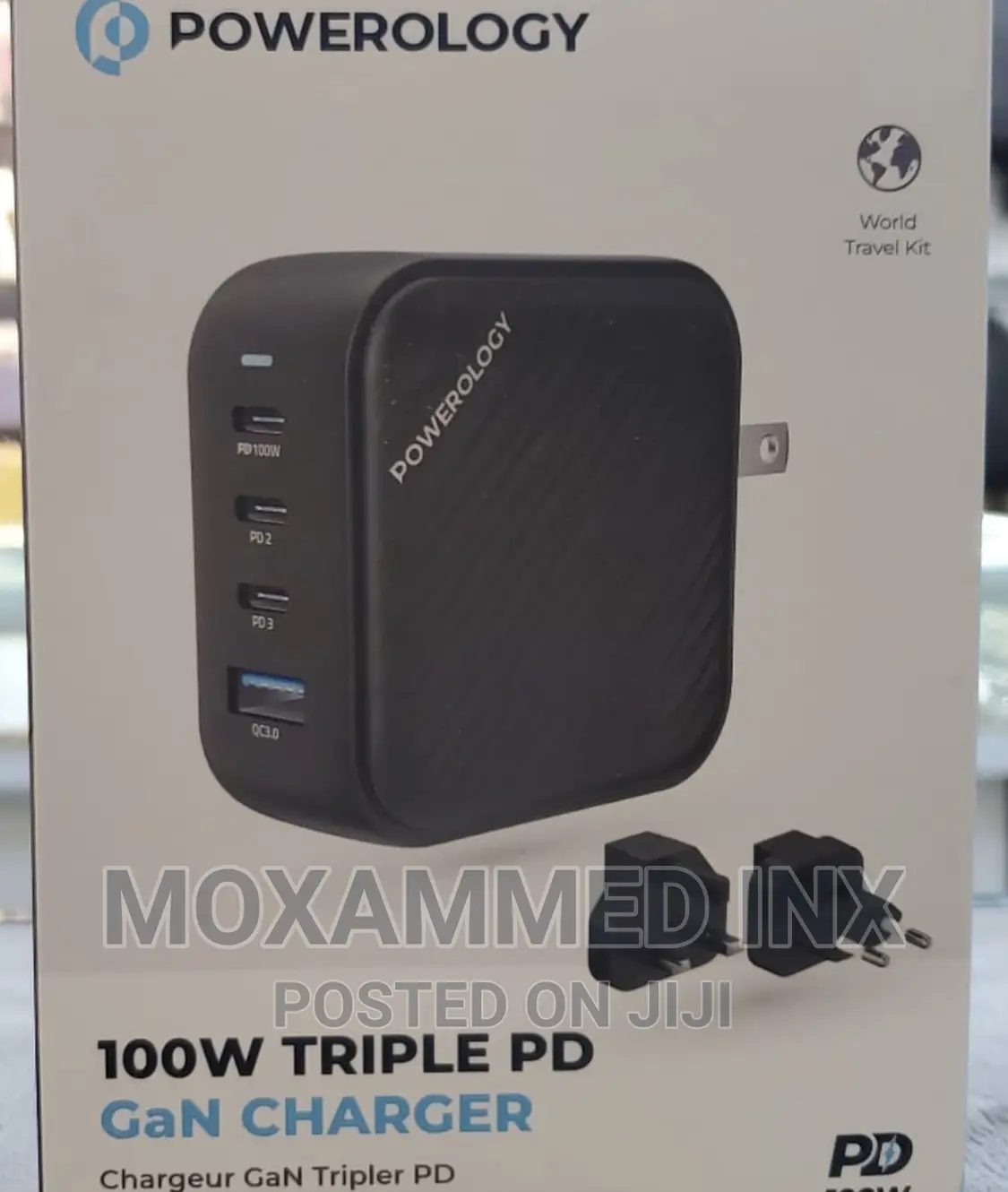 Powerology 100W Triple PD Gan Charger