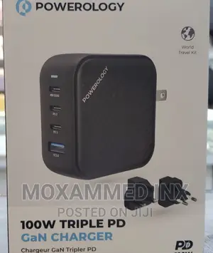Powerology 100W Triple PD Gan Charger