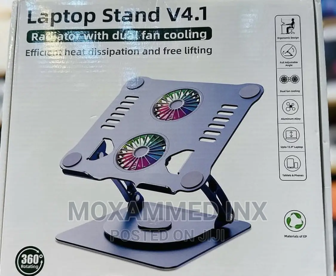 Laptop Stand With Dual Fan Cooling