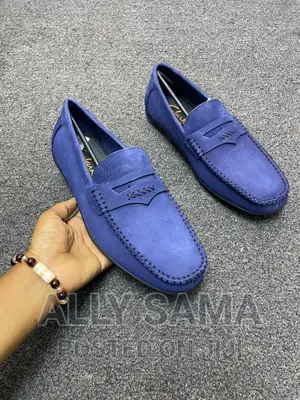 Loafers Clarks Blue Leather Original