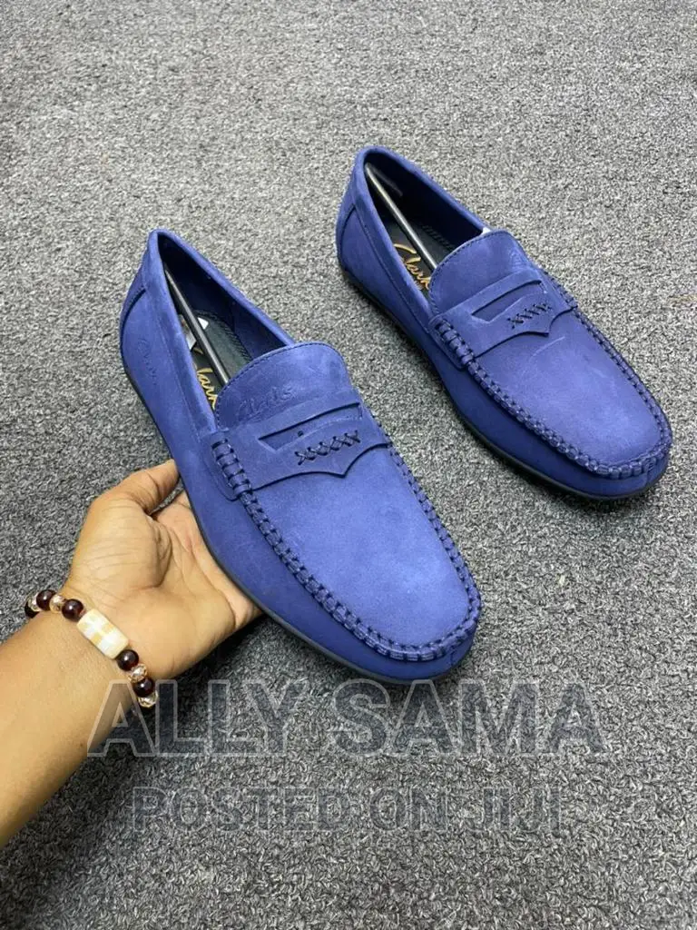 Loafers Clarks Blue Leather Original