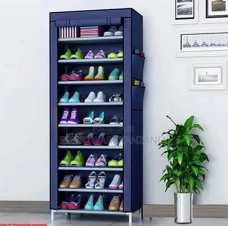 Multipurpose Portable Folding Shoes Rack 9 Tiers Storage