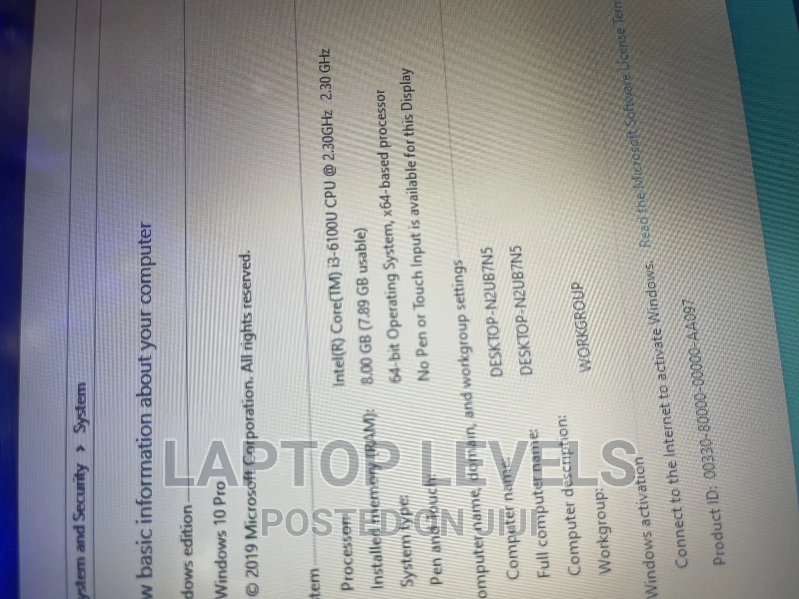 Laptop Lenovo ThinkPad X260 8GB Intel Core I3 HDD 500GB