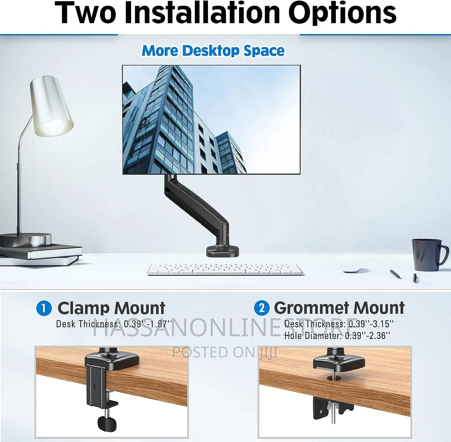 Single Monitor Arm Desk Mount