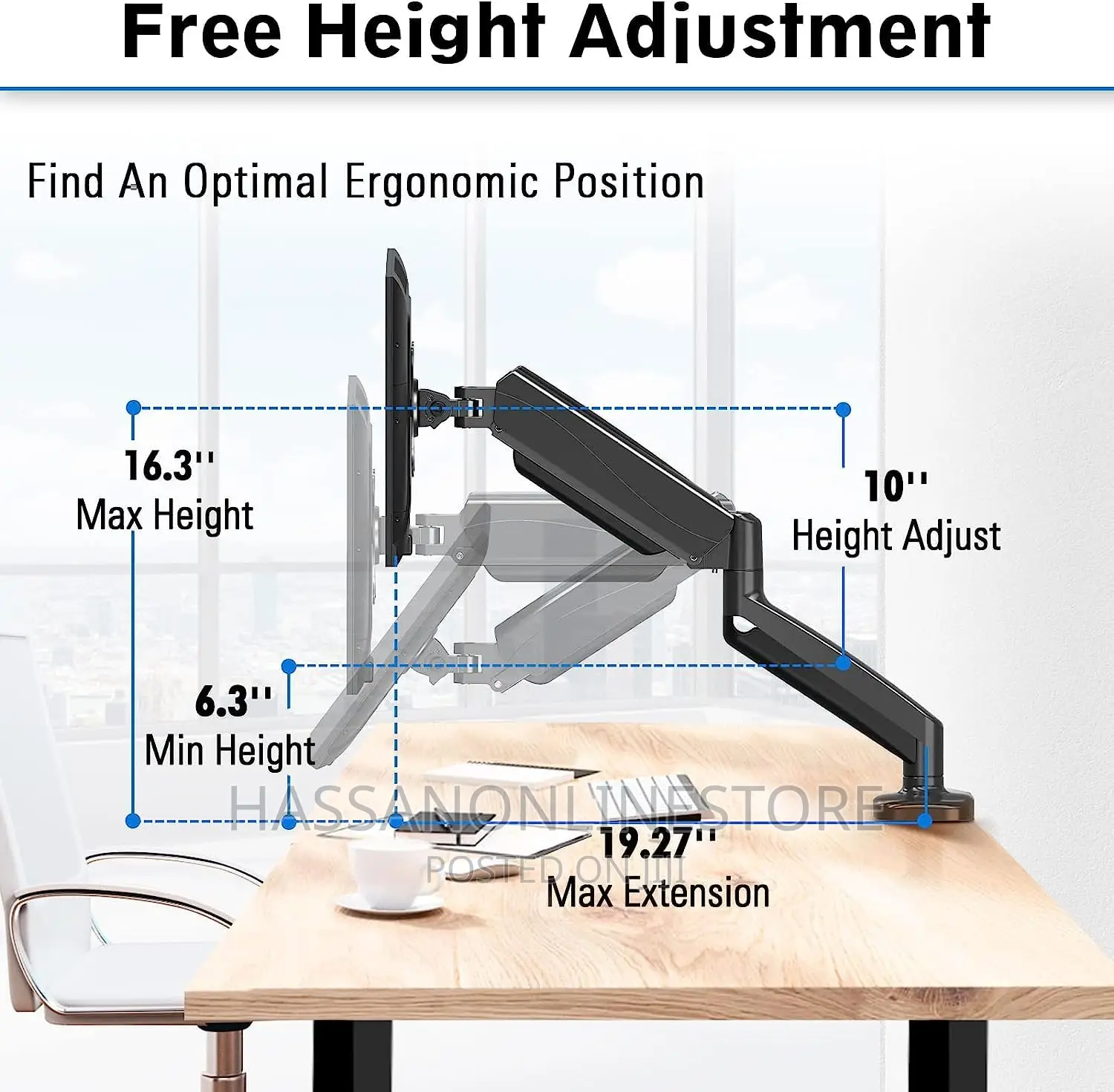 Single Monitor Arm Desk Mount