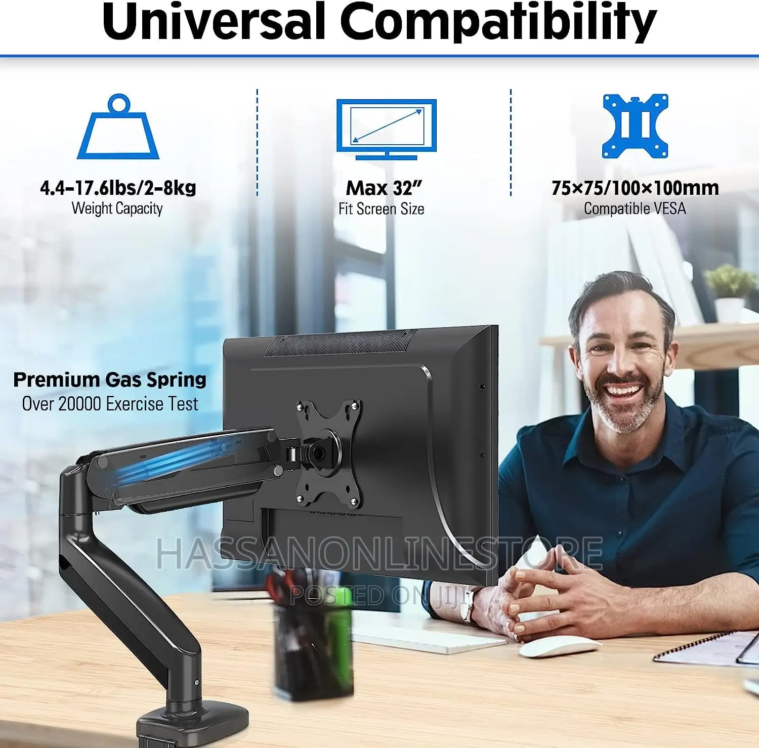 Single Monitor Arm Desk Mount