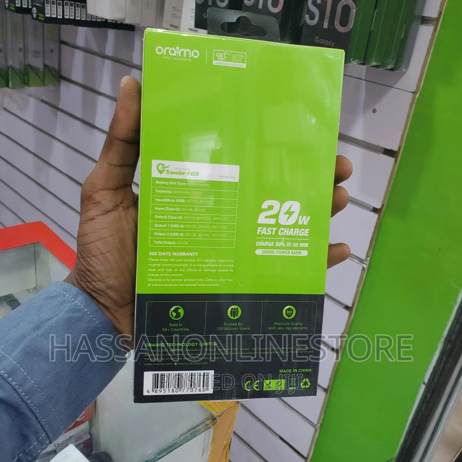Oraimo Traveler 4 Pro 20W PD3.0 QC3.0 20000mah Powerbank