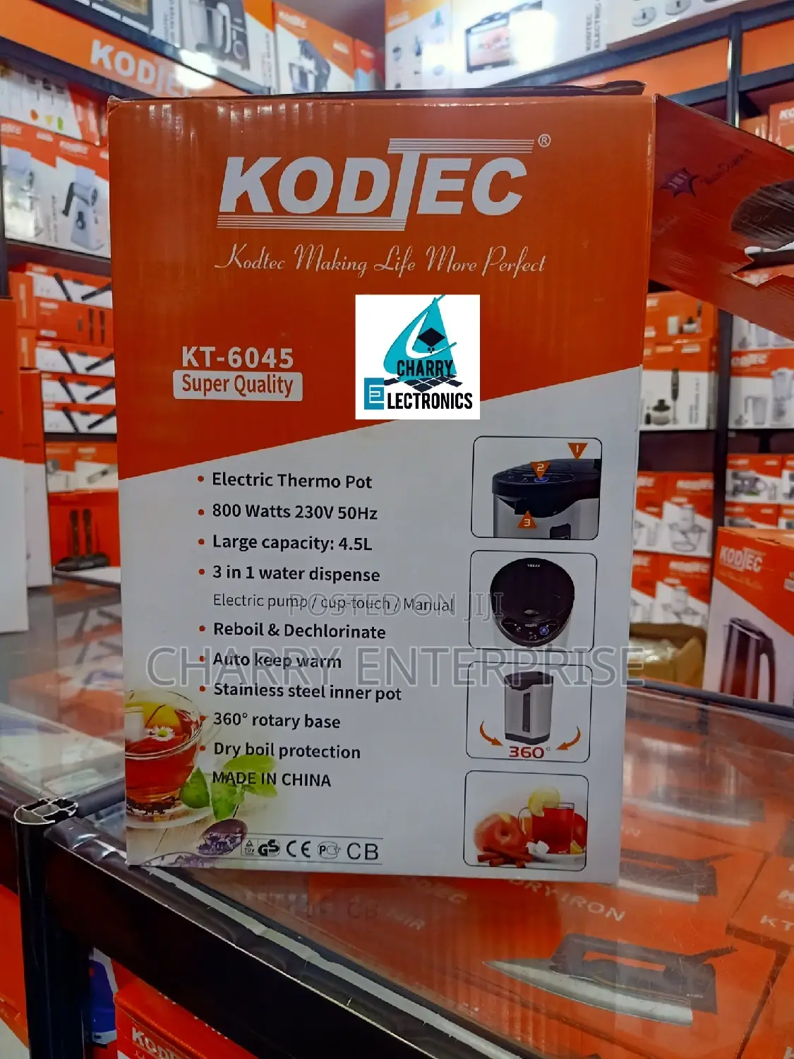 High Quality Electric THERMO POT With Electric Pump/Tap 4.5L