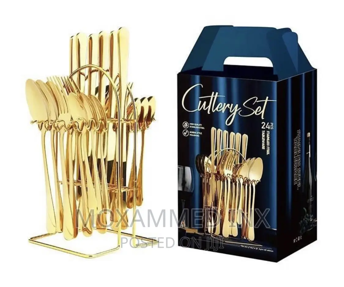 24pcs Cuttlery Gold Set