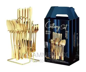 24pcs Cuttlery Gold Set