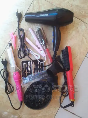 Hairdryer Set + Hair Straightener Comb