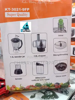 Powerful High Quality Food Processor 9 in 1 With 700W