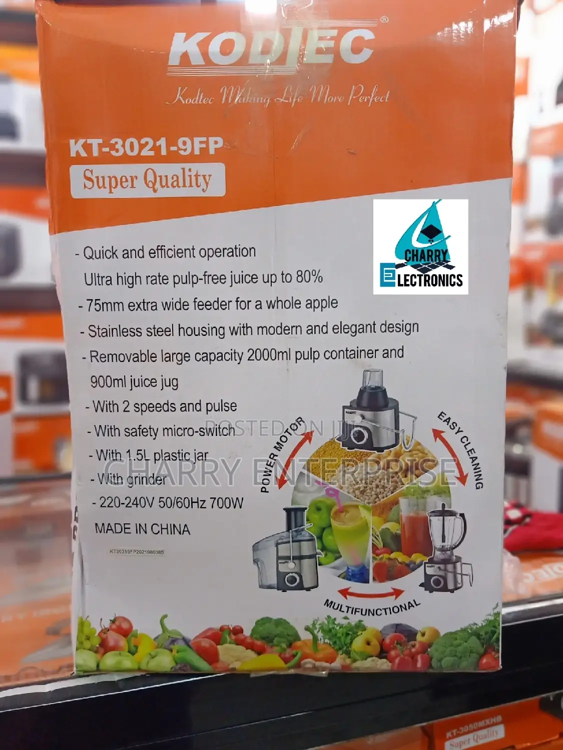 Powerful High Quality Food Processor 9 in 1 With 700W