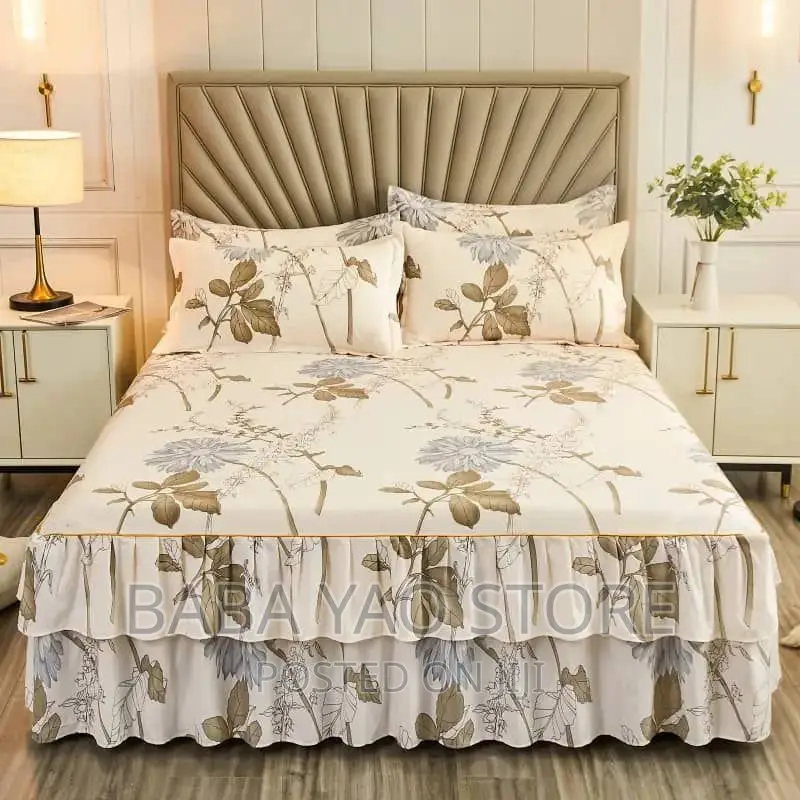 Bed Skirt With 2 Pillow Case (Shuka Malinda) Ft 6*6