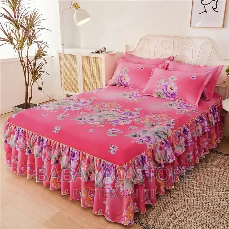 Bed Skirt With 2 Pillow Case (Shuka Malinda) Ft 6*6