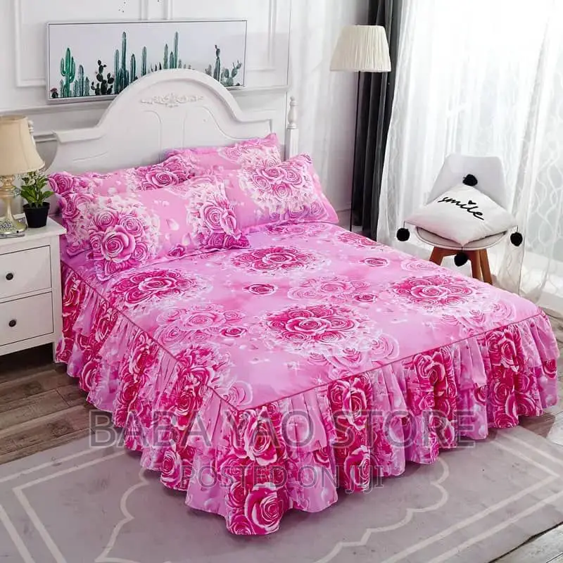 Bed Skirt With 2 Pillow Case (Shuka Malinda) Ft 6*6