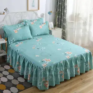 Bed Skirt With 2 Pillow Case (Shuka Malinda) Ft 6*6