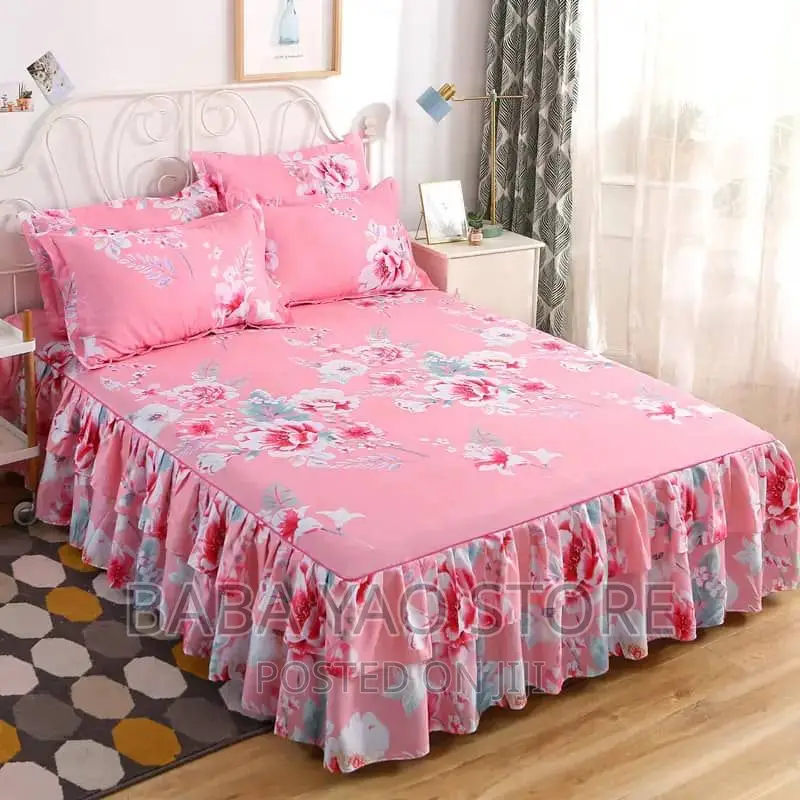 Bed Skirt With 2 Pillow Case (Shuka Malinda) Ft 6*6