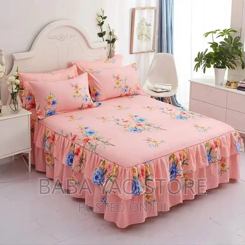 Bed Skirt With 2 Pillow Case (Shuka Malinda) Ft 6*6