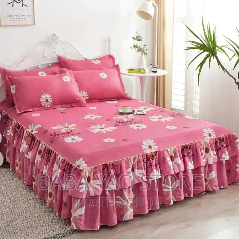 Bed Skirt With 2 Pillow Case (Shuka Malinda) Ft 6*6