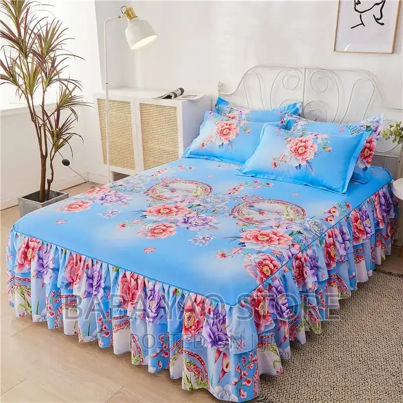 Bed Skirt With 2 Pillow Case (Shuka Malinda) Ft 6*6